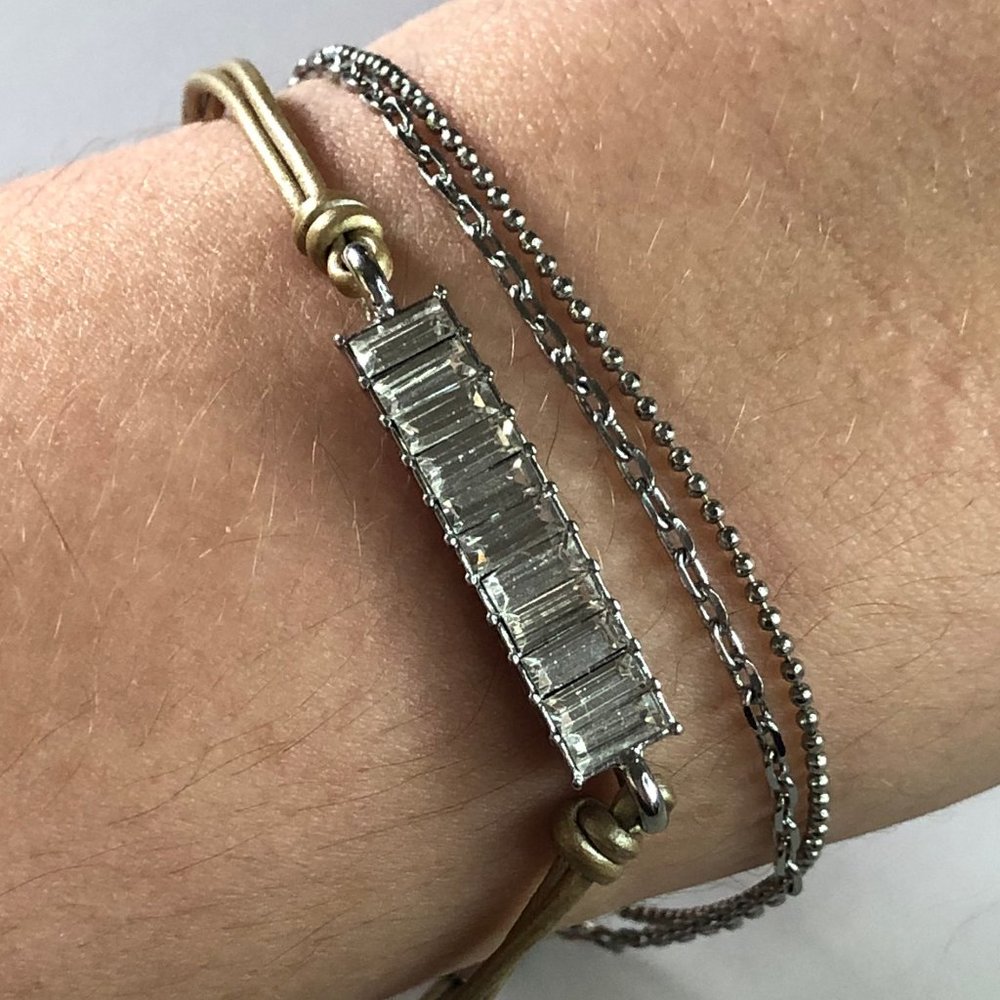 Chloe + Isabel Leather & Baguette Bracelet